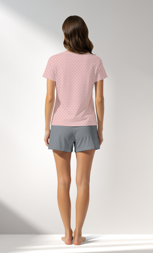 Woman Supreme Polka Short Set - B-ROTASYON (PEMBE ZEMIN) - Image 3