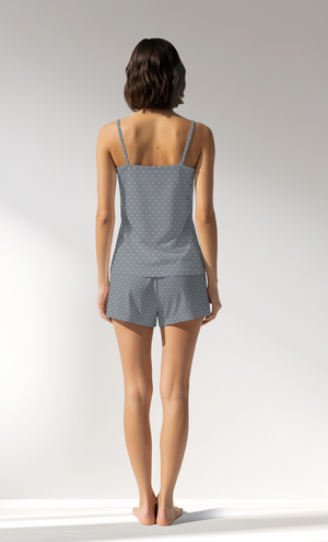 Woman Supreme Thin Strap Polka Short Set - A-ROTASYON (GRI ZEMIN) - Image 3