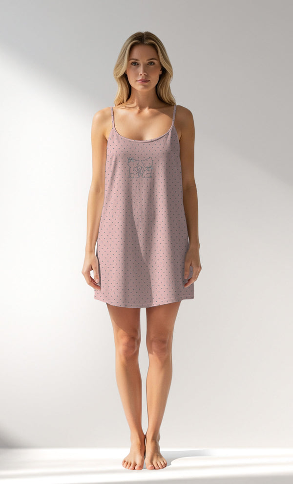 Woman Supreme Polka Tunic - B-ROTASYON (PEMBE ZEMIN) - Image 4