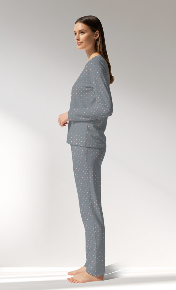 Woman Supreme Polka Pyjama Set - A-ROTASYON (GRI ZEMIN) - Image 3