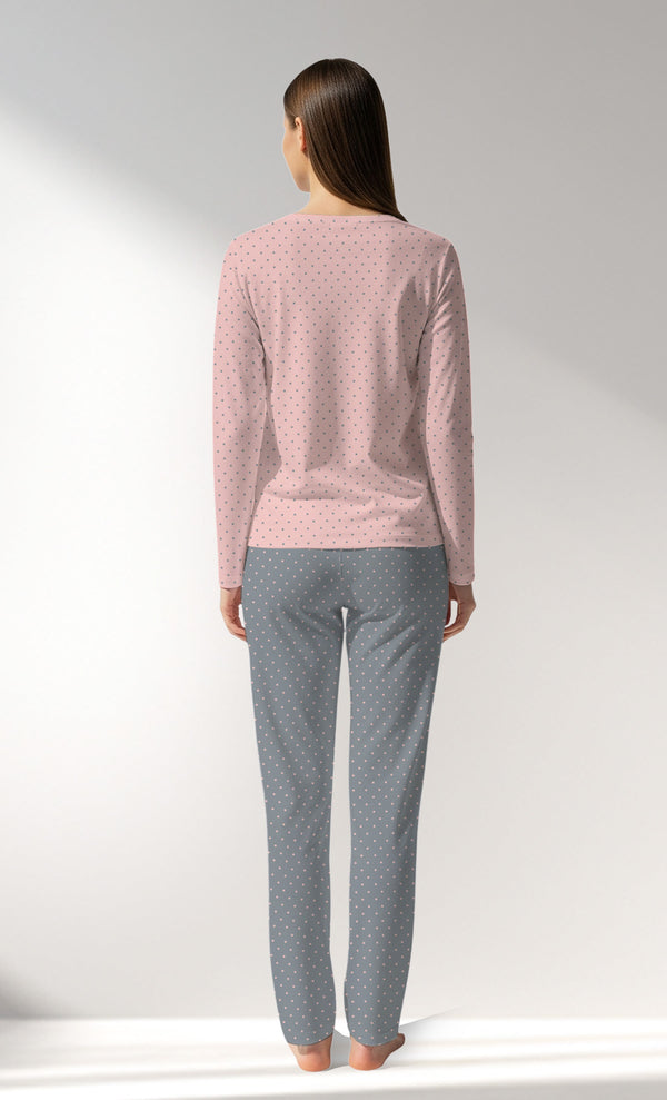 Woman Supreme Polka Pyjama Set - B-ROTASYON (PEMBE ZEMIN) - Image 6