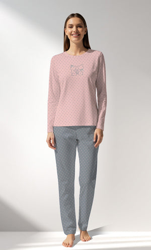Woman Supreme Polka Pyjama Set - B-ROTASYON (PEMBE ZEMIN) - Image 5