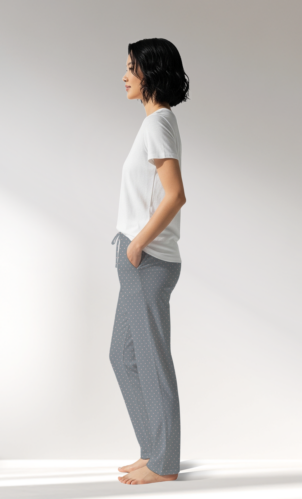 Woman Supreme Polka Pyjama Separate - A-ROTASYON (GRI ZEMIN) - Image 1