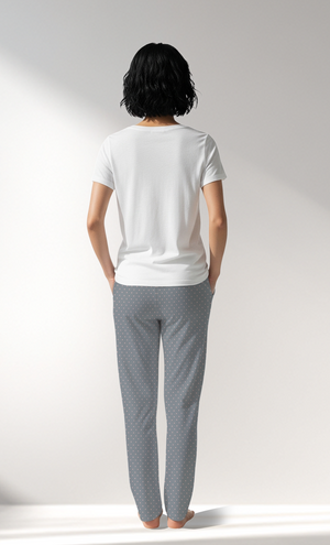 Woman Supreme Polka Pyjama Separate - A-ROTASYON (GRI ZEMIN) - Image 3
