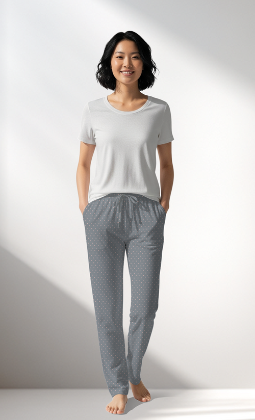 Woman Supreme Polka Pyjama Separate - A-ROTASYON (GRI ZEMIN) - Image 1