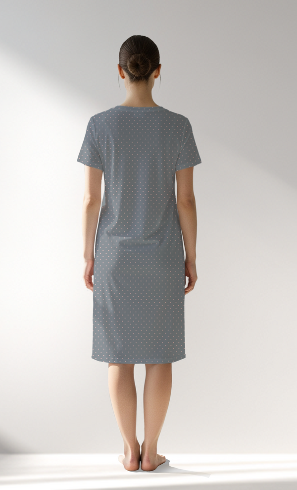 Woman Supreme Polka Pregnant Tunic - A-ROTASYON (GRI ZEMIN) - Image 3
