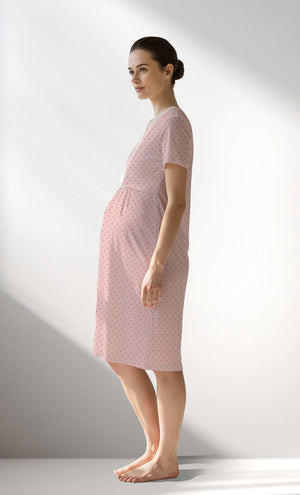Woman Supreme Polka Pregnant Tunic - B-ROTASYON (PEMBE ZEMIN) - Image 5