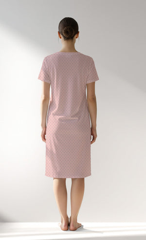 Woman Supreme Polka Pregnant Tunic - B-ROTASYON (PEMBE ZEMIN) - Image 6