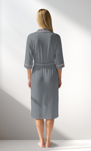 Woman Supreme Polka Dressing Gown - A-ROTASYON (GRI ZEMIN) - Image 3