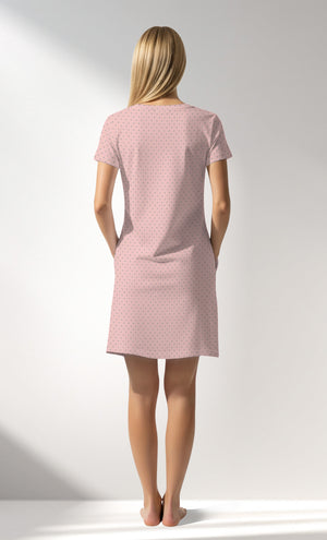 Woman Supreme Polka Pocket Detail Tunic - B-ROTASYON (PEMBE ZEMIN) - Image 6