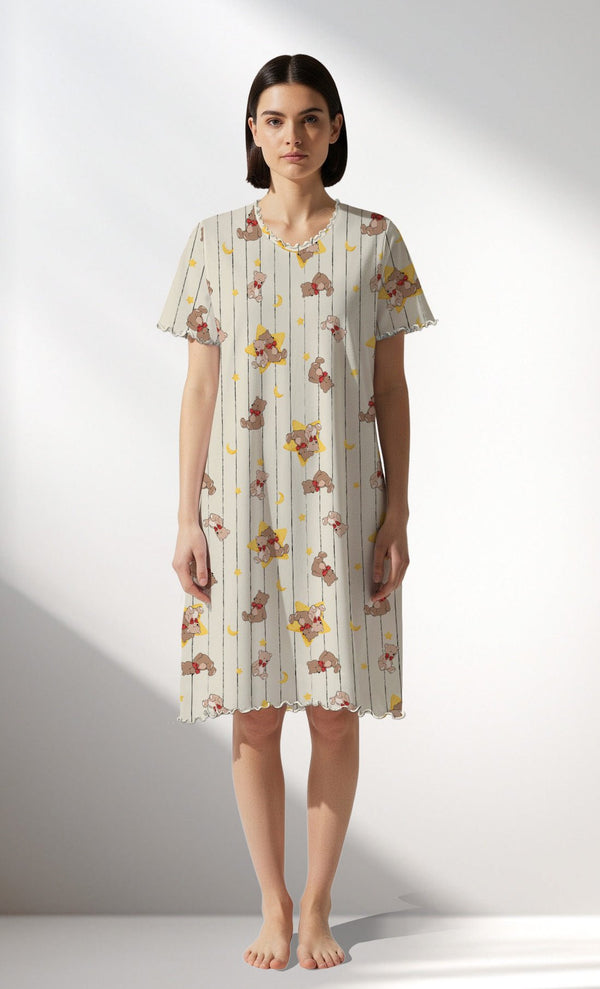 Woman Supreme Bear Short Sleeve Tunic - VienettaROTASYON