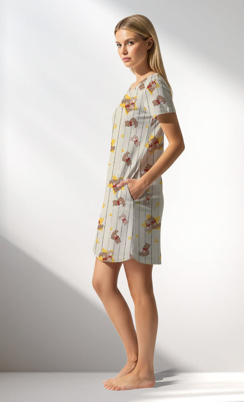 Woman Supreme Bear Pocket Detail Tunic - VienettaROTASYON