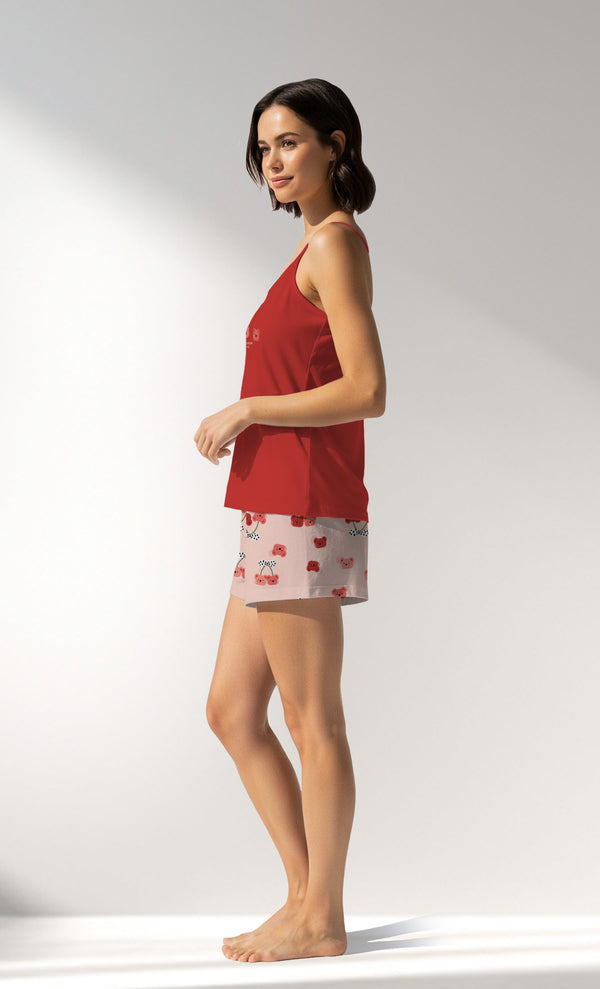 Woman Supreme Cherrybear Thin Strap Short Set - B-18-1555 - Image 5