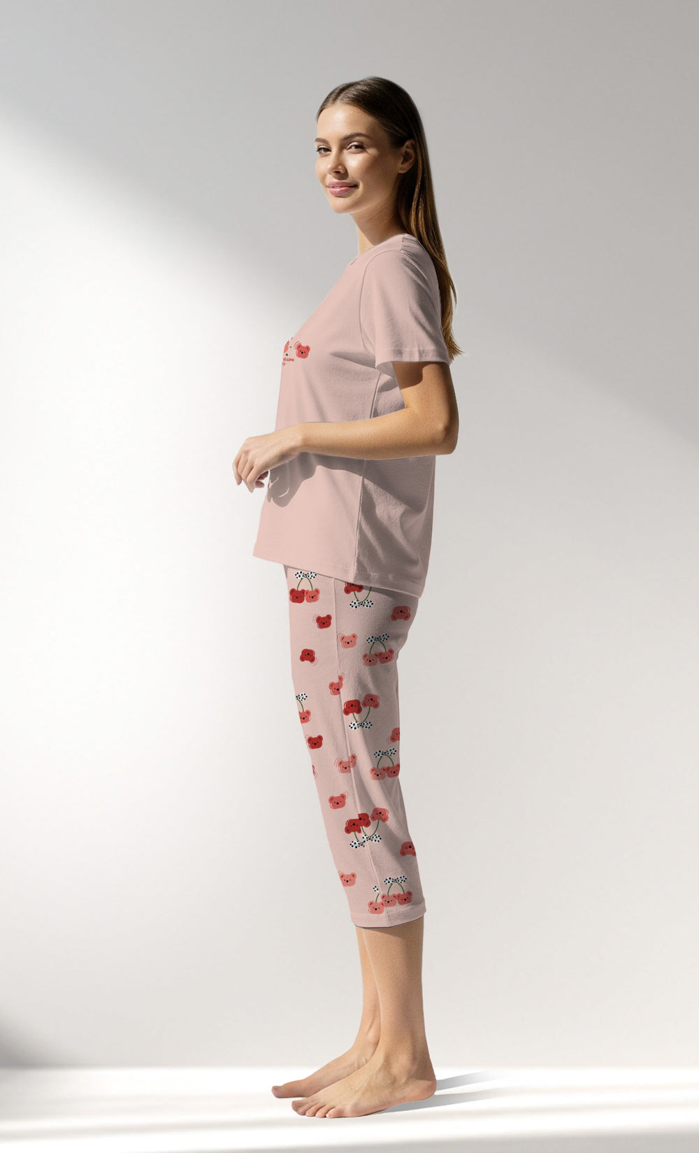 Woman Supreme Cherrybear Capri Set - A-13-1404 - Image 1