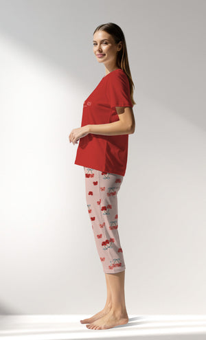 Woman Supreme Cherrybear Capri Set - B-18-1555 - Image 5