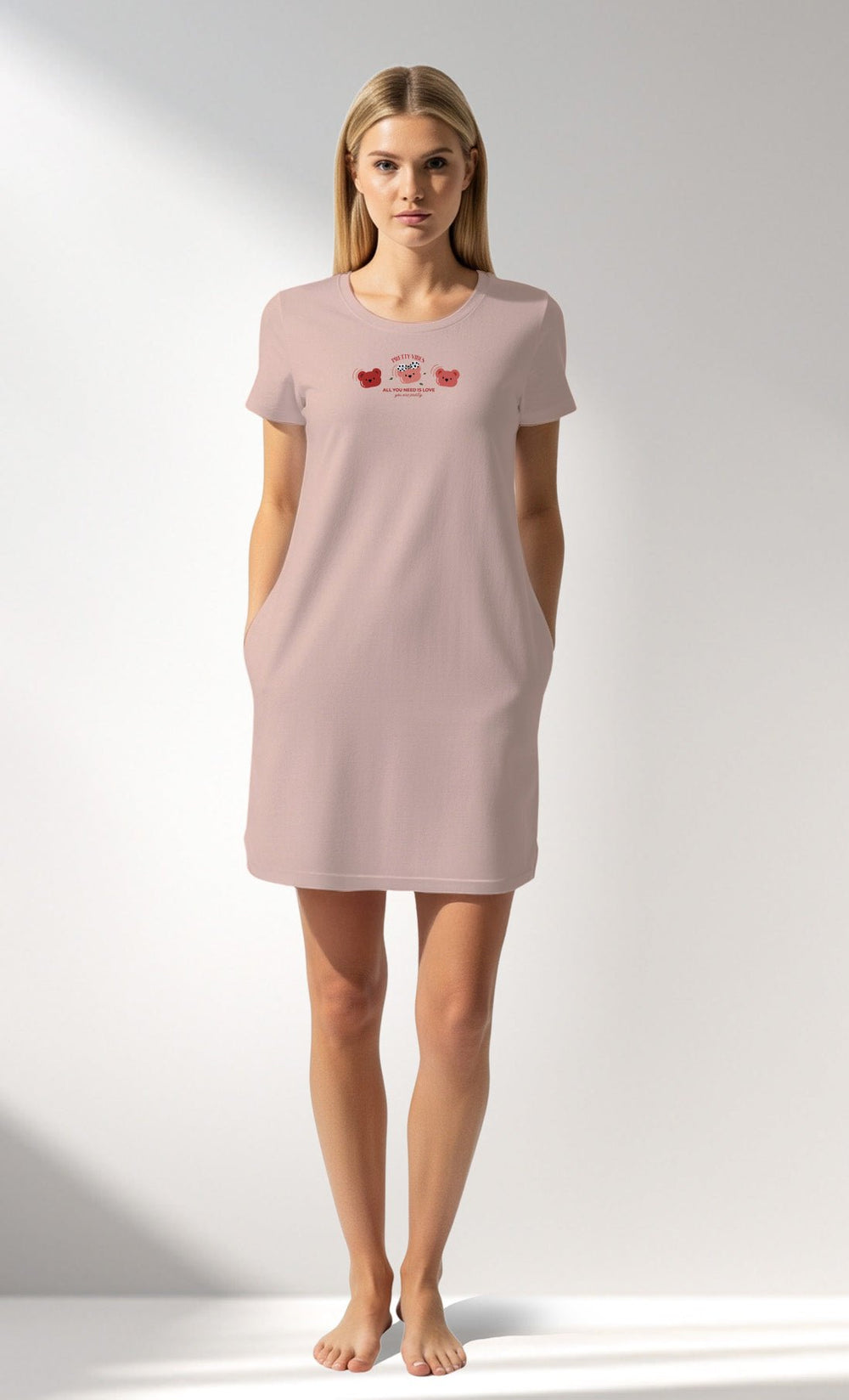 Woman Supreme Cherrybear Pocket Detail Tunic - VienettaA - 13 - 1404