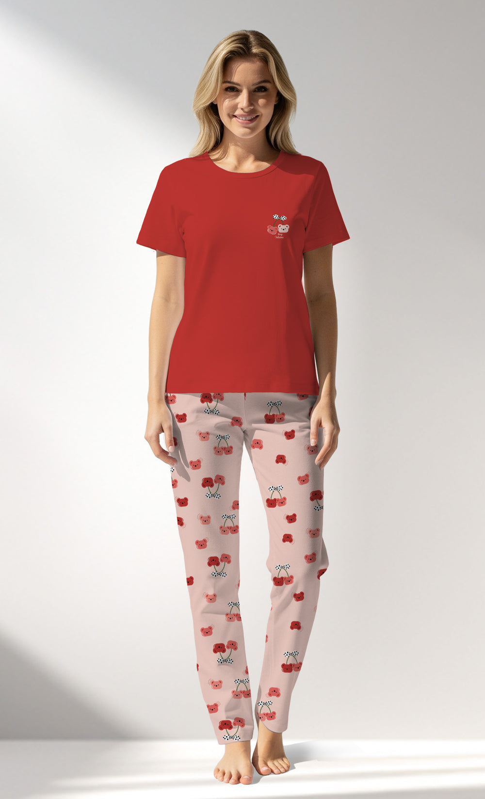 Woman Supreme Cherrybear Pyjama Set - A-13-1404 - Image 1