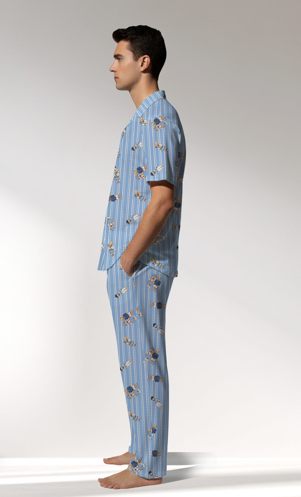 Man Supreme Bearly Buttoned Pyjama Set - Image 1