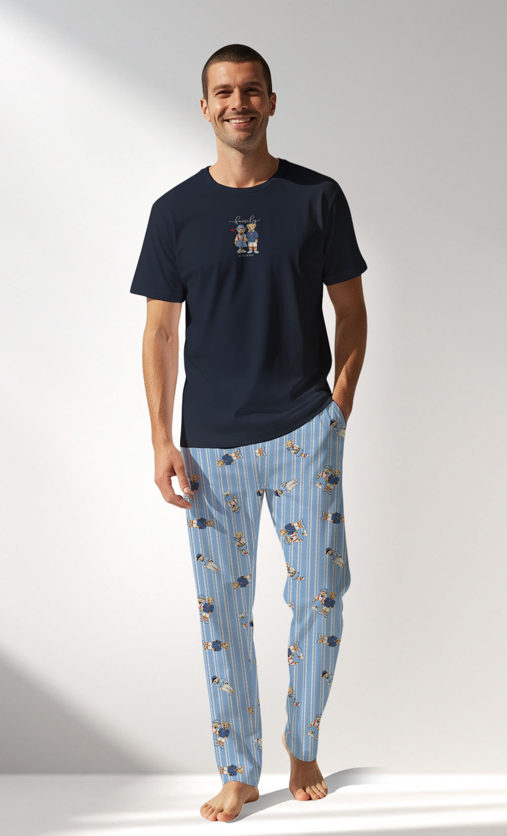 Man Supreme Bearly Pyjama Set - A-19-3923 - Image 1