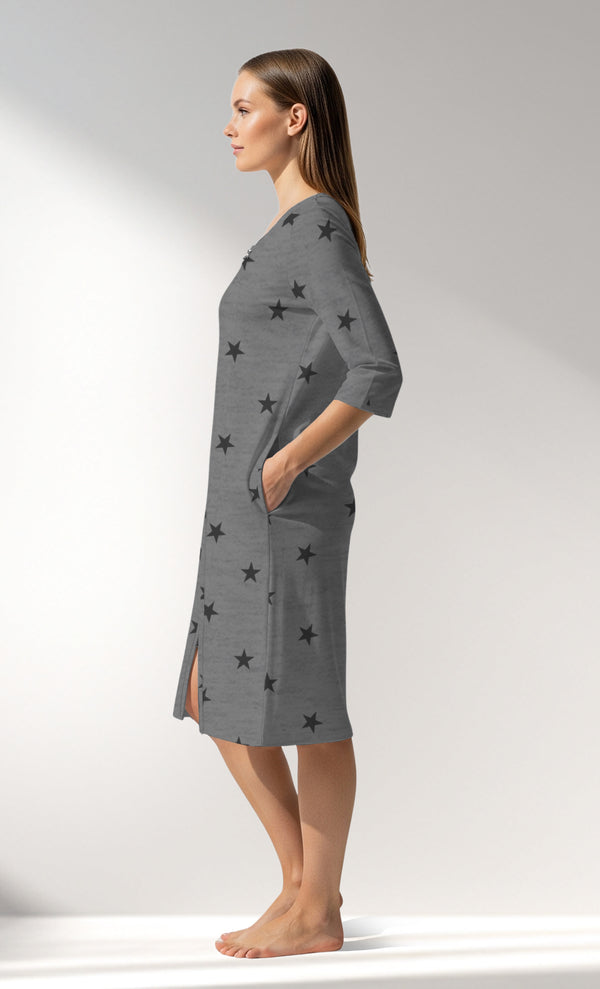 Woman Supreme Supernova Home Dress - A-ROTASYON (GRI ZEMIN) - Image 2