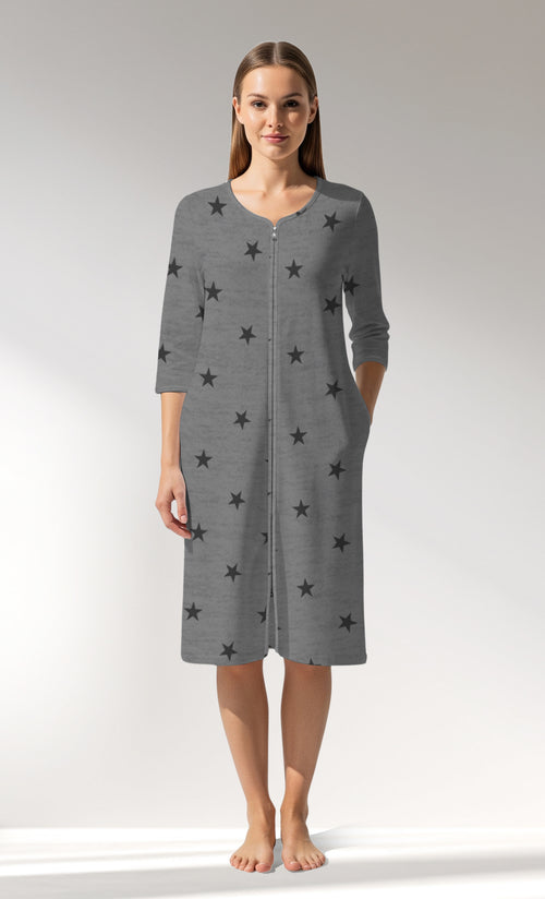 Woman Supreme Supernova Home Dress - A-ROTASYON (GRI ZEMIN) - Image 1