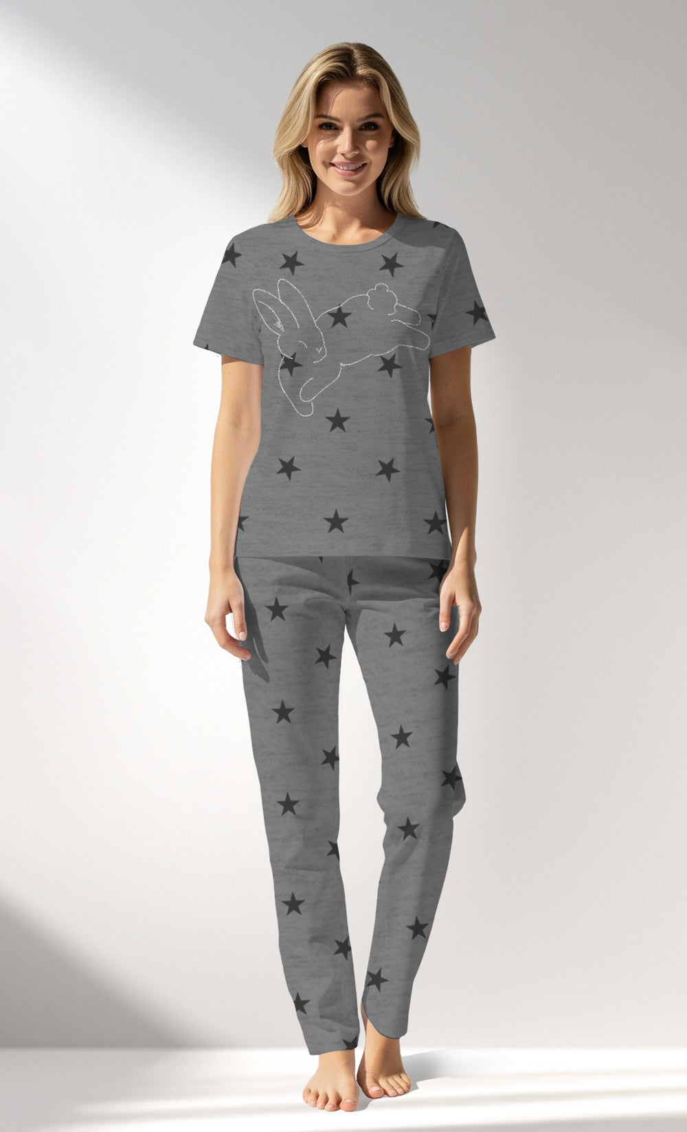 Woman Supreme Supernova Pyjama Set - A-ROTASYON (GRI ZEMIN) - Image 1