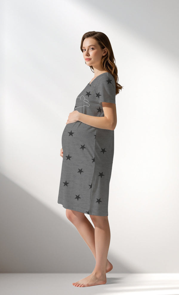 Woman Supreme Supernova Pregnant Tunic - A-ROTASYON (GRI ZEMIN) - Image 2