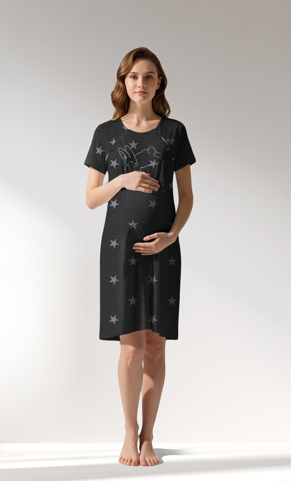 Woman Supreme Supernova Pregnant Tunic - A-ROTASYON (GRI ZEMIN) - Image 1