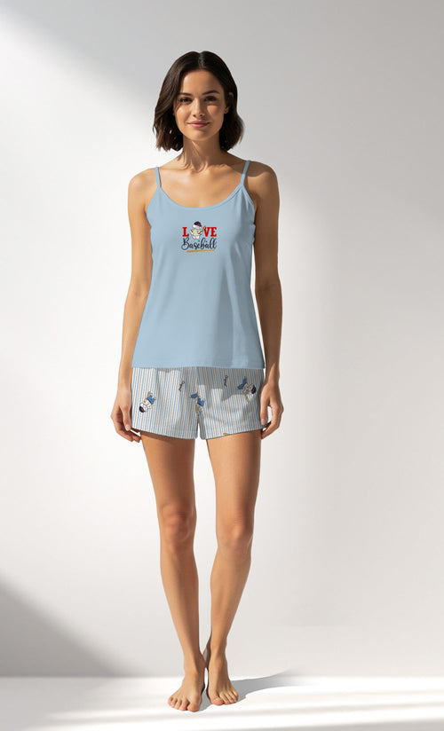 Woman Supreme Sleeclub Thin Strap Short Set - A-13-4210 - Image 1