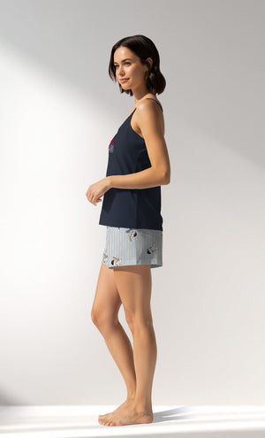 Woman Supreme Sleeclub Thin Strap Short Set - B-19-3923 - Image 2