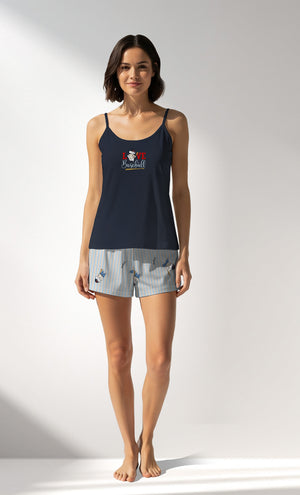 Woman Supreme Sleeclub Thin Strap Short Set - B-19-3923 - Image 1