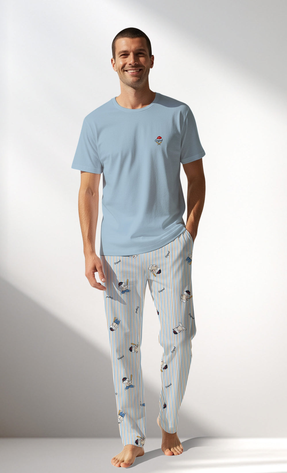 Man Supreme Baseballclub Pyjama Set - A-13-4210 - Image 1