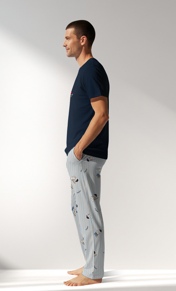 Man Supreme Baseballclub Pyjama Set - B-19-3923 - Image 2