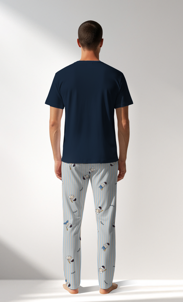 Man Supreme Baseballclub Pyjama Set - B-19-3923 - Image 3