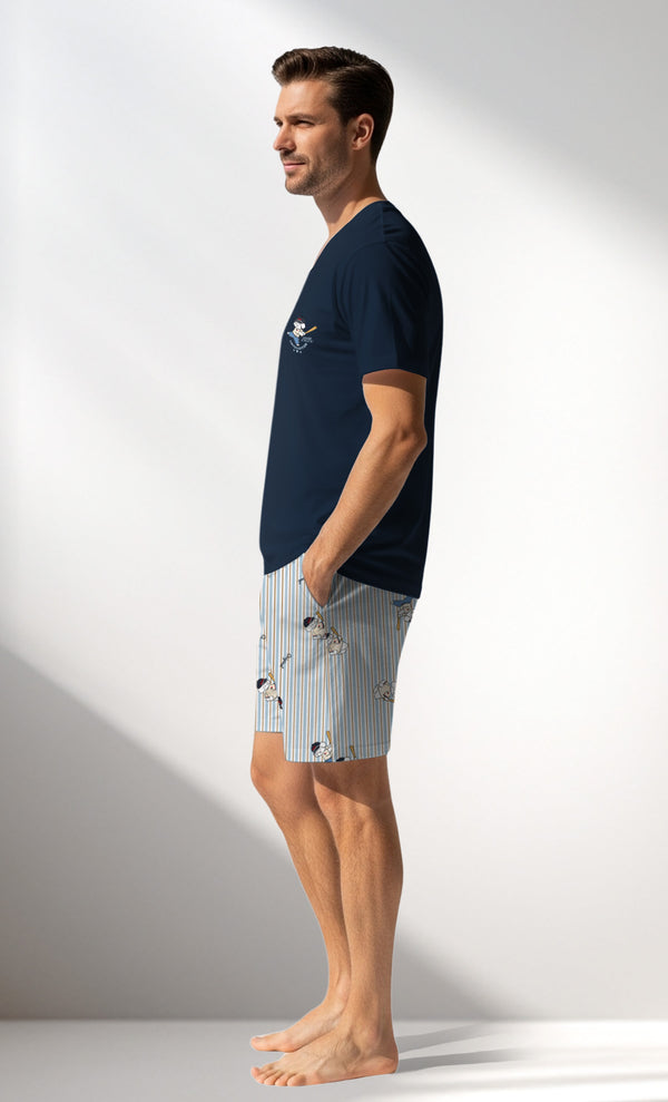 Man Supreme Baseballclub V Neck Short Set - B-19-3923 - Image 2