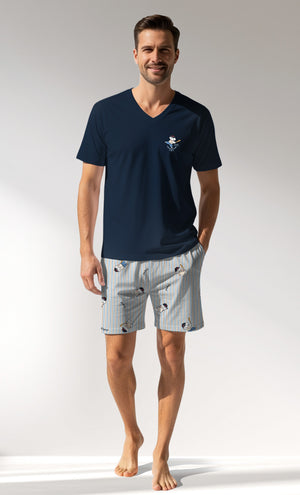 Man Supreme Baseballclub V Neck Short Set - B-19-3923 - Image 1