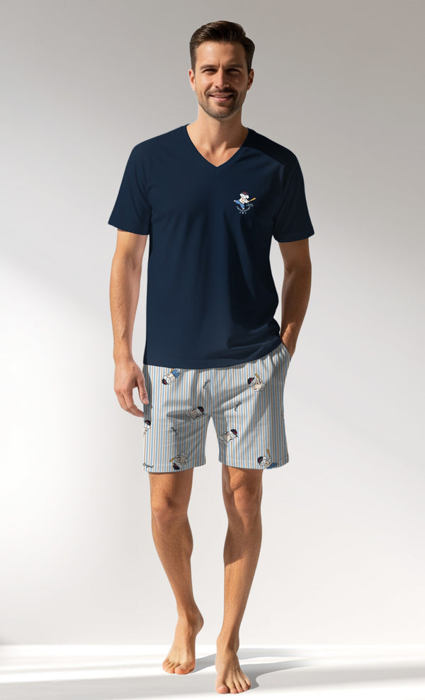 Man Supreme Baseballclub V Neck Short Set - B-19-3923 - Image 1