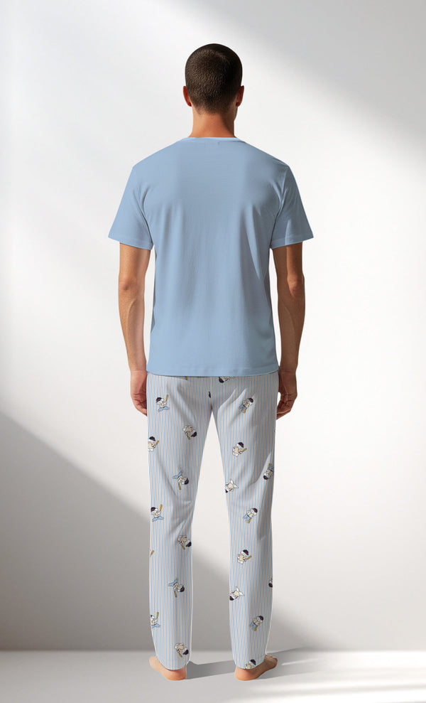 Man Supreme Gamenight Short Sleeve Pyjama Set - A-13-4210 - Image 3