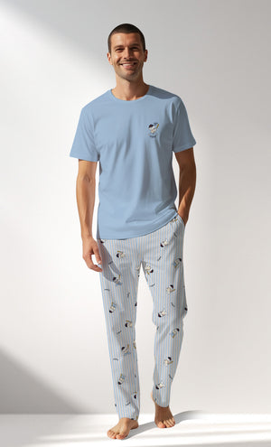 Man Supreme Gamenight Short Sleeve Pyjama Set - A-13-4210 - Image 1