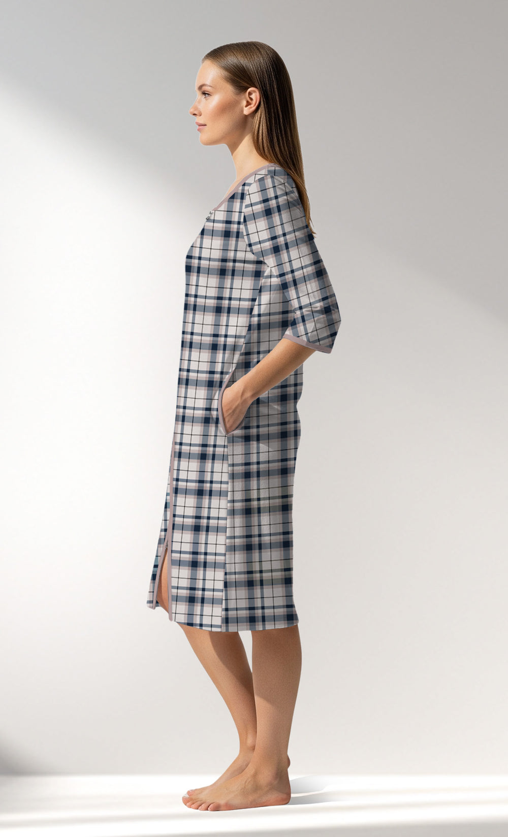 Woman Supreme Plaidwing Home Dress - ROTASYON - Image 1