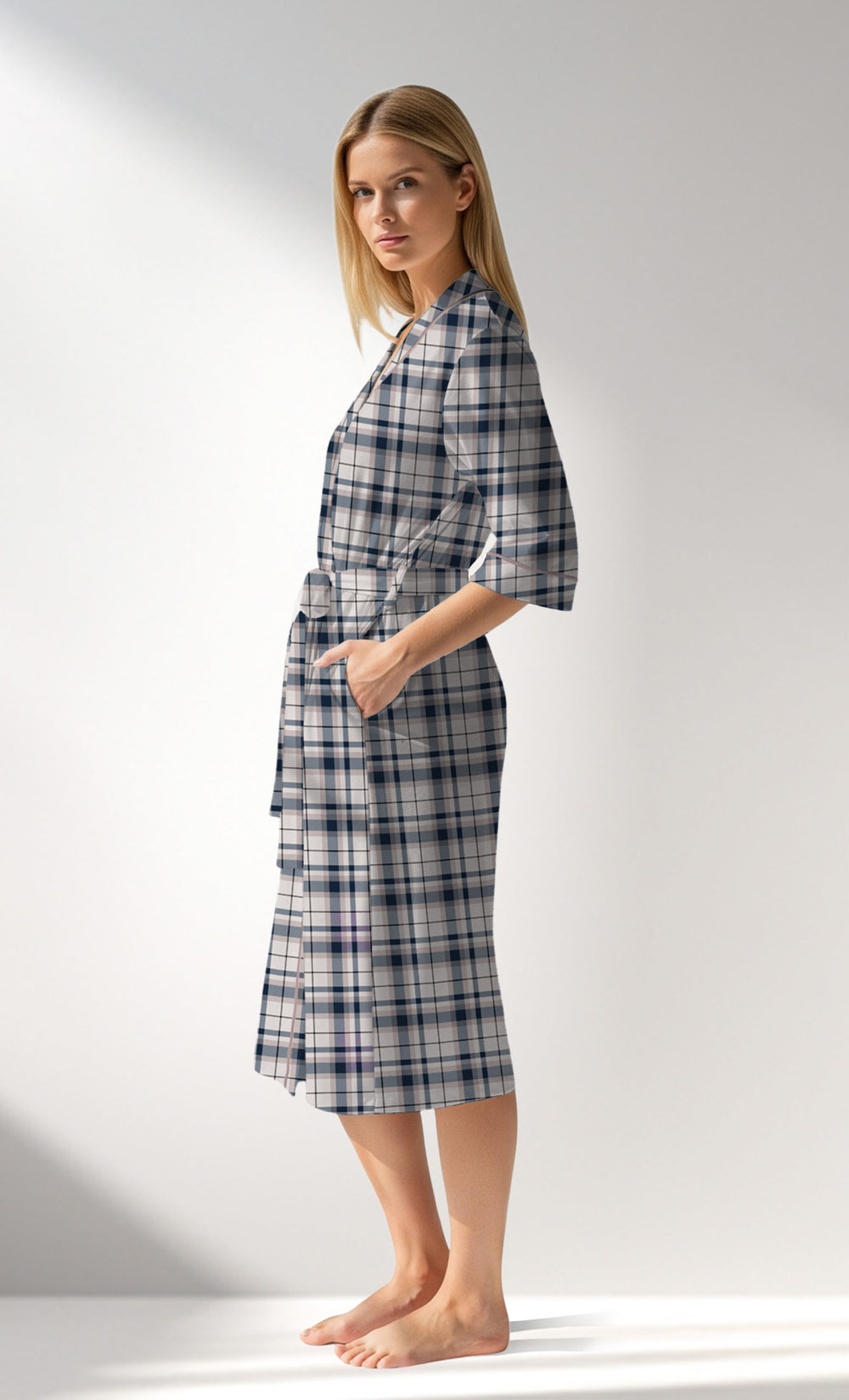Woman Supreme Plaidwing Dressing Gown - ROTASYON - Image 1