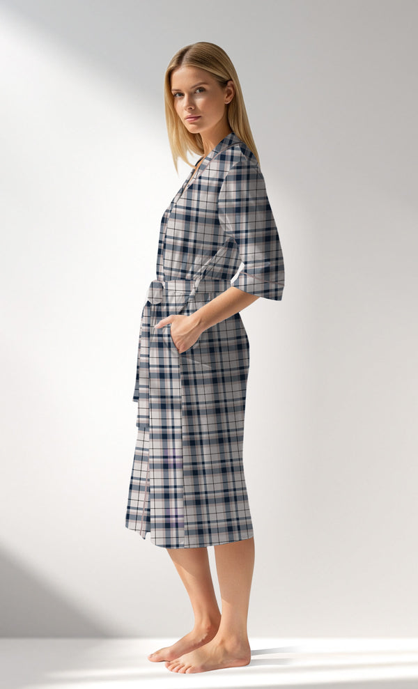 Woman Supreme Plaidwing Dressing Gown - ROTASYON - Image 2