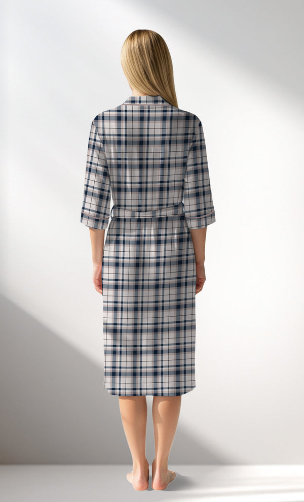 Woman Supreme Plaidwing Dressing Gown - ROTASYON - Image 3