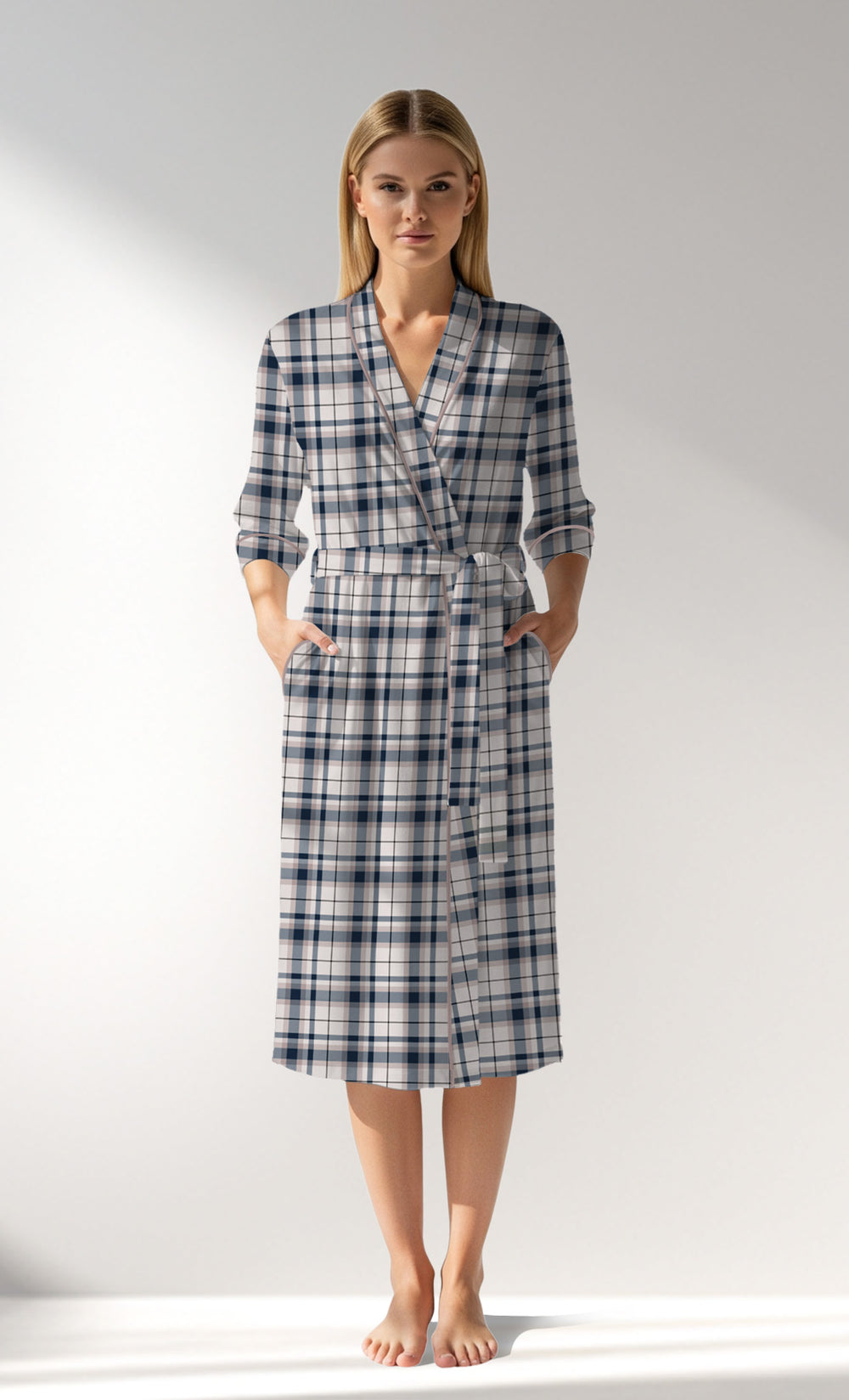 Woman Supreme Plaidwing Dressing Gown - ROTASYON - Image 1