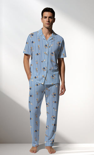 Man Supreme Bearly Buttoned Pyjama Set - ROTASYON - Image 1