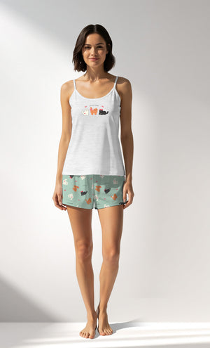 Woman Supreme Baliko Thin Strap Short Set - B-KAR MELANJ - Image 1