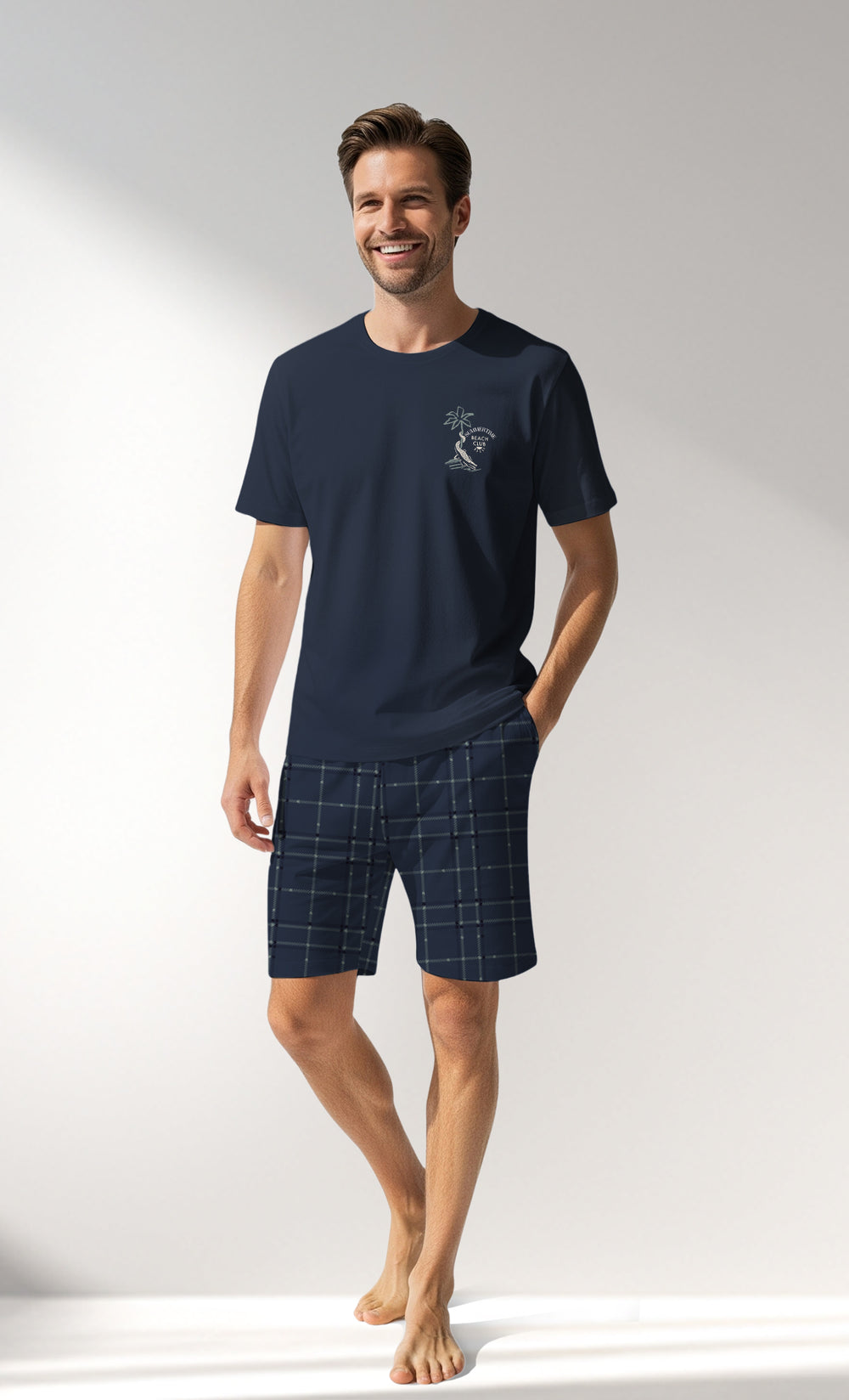 Man Supreme BeachClub Short Set - A-LACIVERT - Image 1