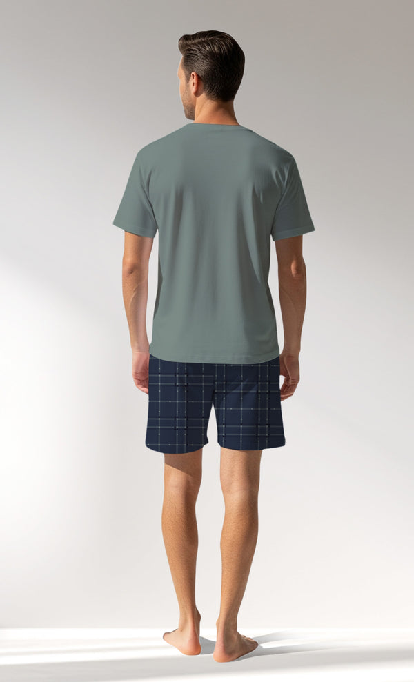 Man Supreme BeachClub V Neck Short Set - B-YESIL - Image 3