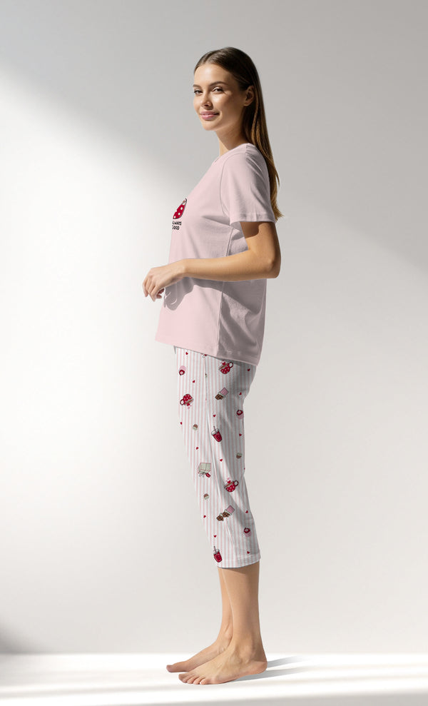 Woman Supreme CoffeTime Capri Set - PEMBE - Image 2