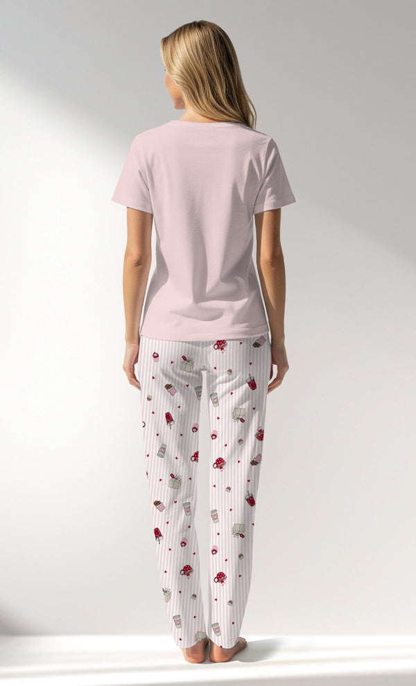 Woman Supreme CoffeTime Pyjama Set - PEMBE - Image 3